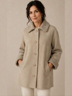 Vintage Forecaster Sport Faux Shearling / Sherpa Trim Coat